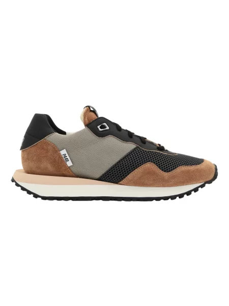 Sneakersy P448 skórzane brązowe