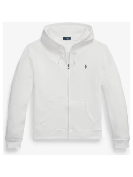 Bluza z kapturem Ralph Lauren Knit Full Zip S biały