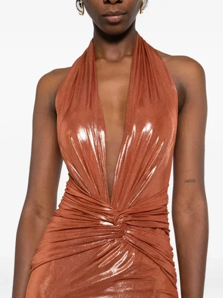 Rochie maxi Cristallini de costum portocaliu
