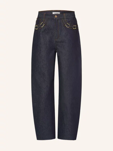 Sandro Jeansy Typu Barrel blau niebieskie