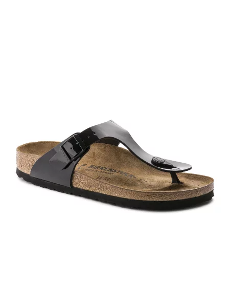 Birkenstock Gizeh BF Patent Black Regular Fit Kobiety Sandały Birkenstock Size: czarny