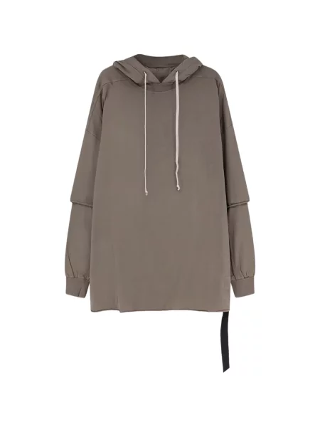 Hanorac cu glugă Rick Owens Drkshdw cu cordon maro