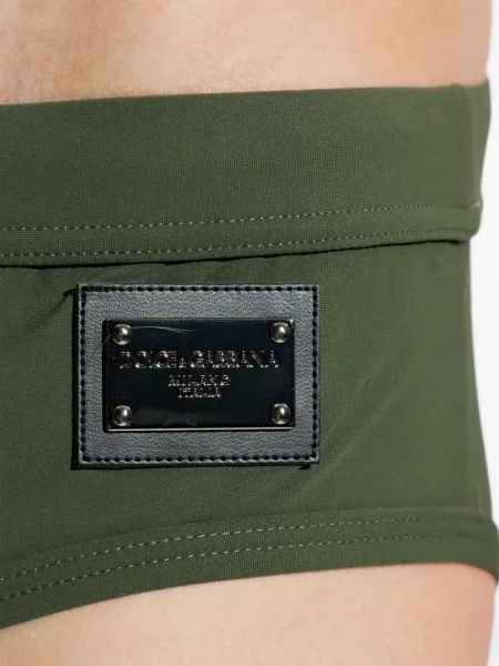 Шнур за пристягане долнища на бански Dolce & Gabbana с автограф зелено