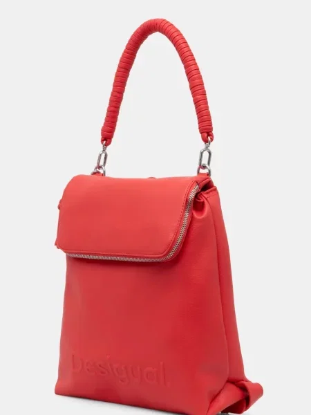 Рюкзак Desigual HALF HAMPTON CORAL малий однотонний помаранчевий