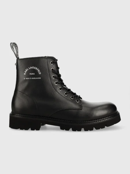 Botine Karl Lagerfeld din piele negru