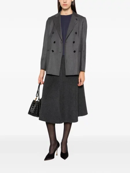 Fustă midi Susanne Bommer în linie A gri