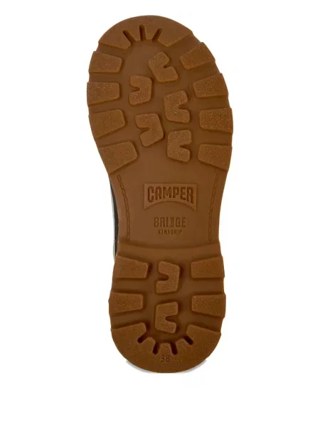 Cizme scurte Camper cu șireturi din dantelă chunky gri
