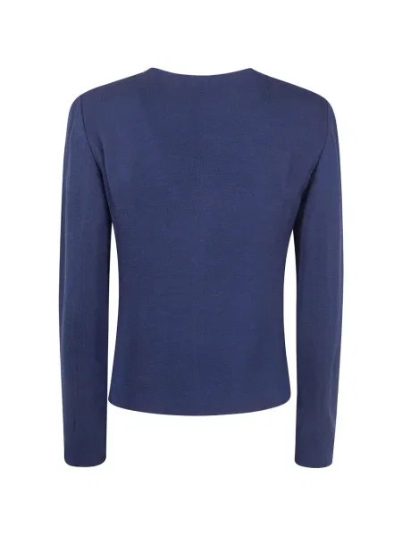 Geacă Emporio Armani cu volane albastru