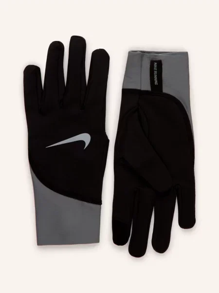 Nike Multisportovní Rukavice Pacer Midweight Running S Funkcí Pro Ovládání Dotykových Displejů / šedá černá