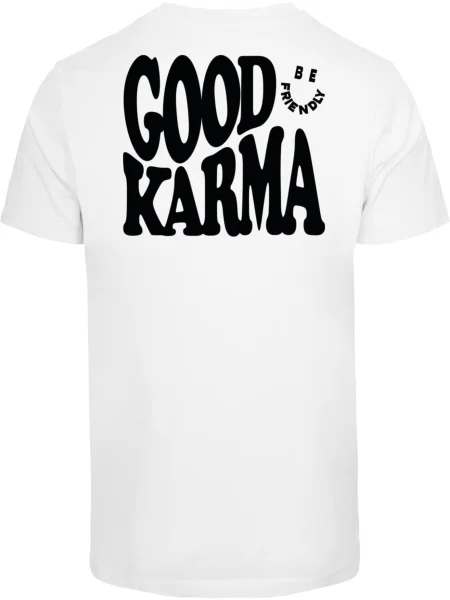 Mister Tee Tricou Good Karma Friendly negru alb