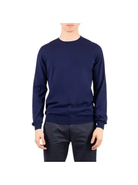 Dzianinowy sweter Fay niebieski