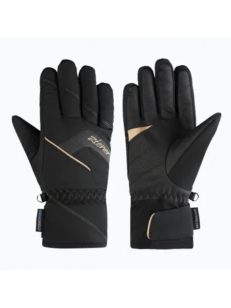Mănuși de schi damă ZIENER Karion-Z AS black/gold negru