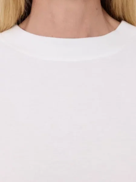 Tricou Loulou De Saison cu decolteu rotund alb
