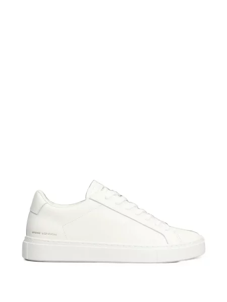 Sneakerși Crime London cu șireturi din dantelă alb