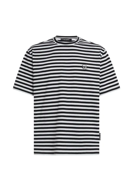 Tricou Karl Lagerfeld cu dungi alb