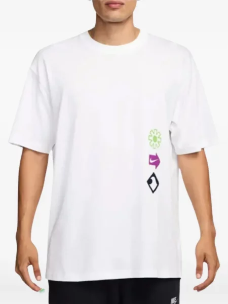 Běžecké fleecové tričko s potiskem Nike s potiskem černé