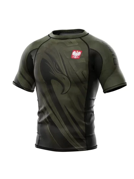 Koszulka Rashguard MMA na Siłownię EXTREME HOBBY POLSKA ULTIMATE zielona