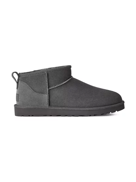 UGG cizme de zăpadă pentru bărbați din piele întoarsă M Classic Ultra Mini gri