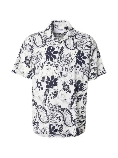 SELECTED HOMME Košeľa SLHRLXAIR krémová čierna