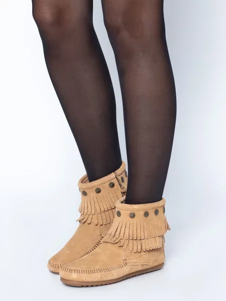 Minnetonka Botine deschis maro