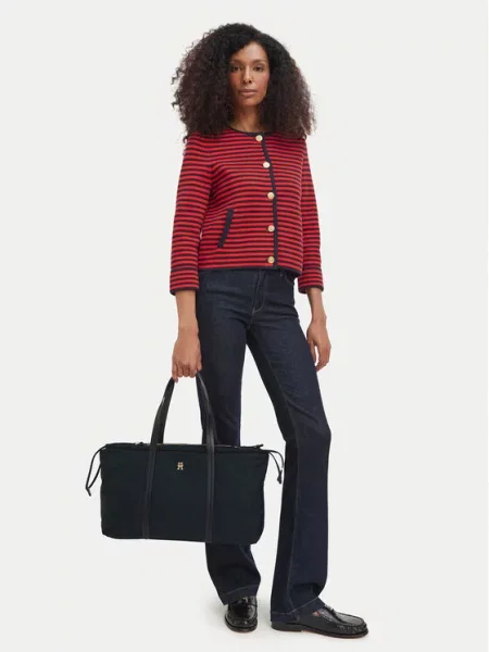Torbica Tommy Hilfiger Th Soft Nylon Hobo crna