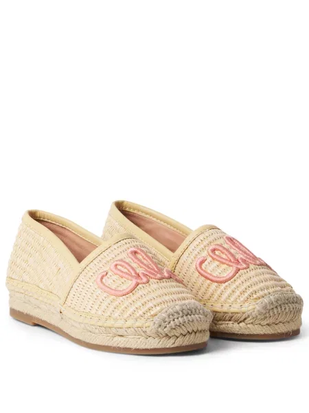 Haftowane espadryle Chloe beżowe