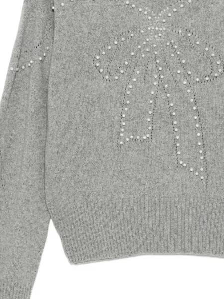Top Kimhekim z perełkami szary