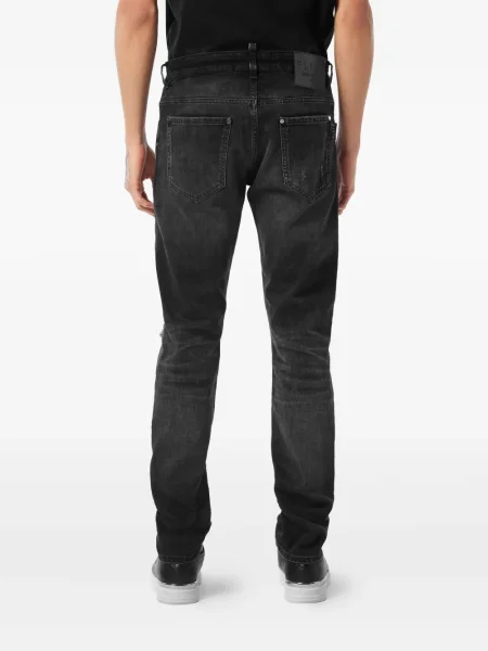 Blugi Philipp Plein zdrențuiți negru