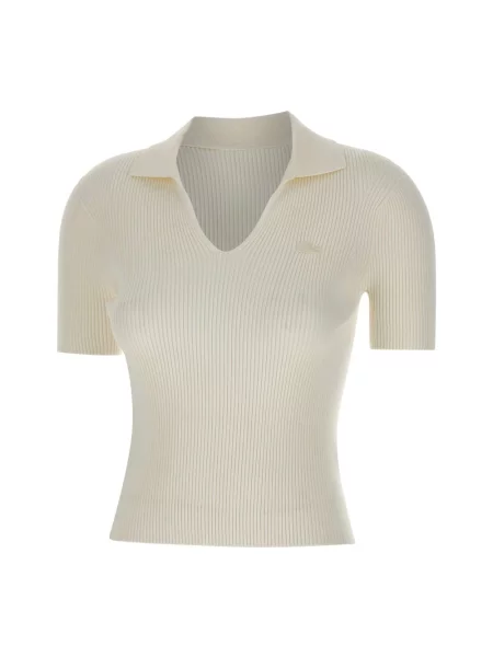 Lacoste T-shirt z wiskozą biała