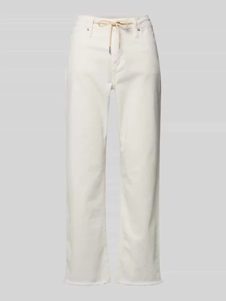 Jeansy o kroju straight fit z mieszanka bawełny model KAROLIN' S.oliver Red Label białe