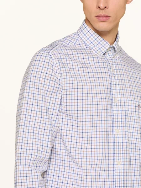 Gant Košile Regular Fit béžová / modrá bílá