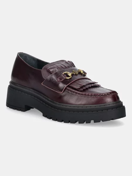 Pantofi loafer Nokwol cu platformă bordo