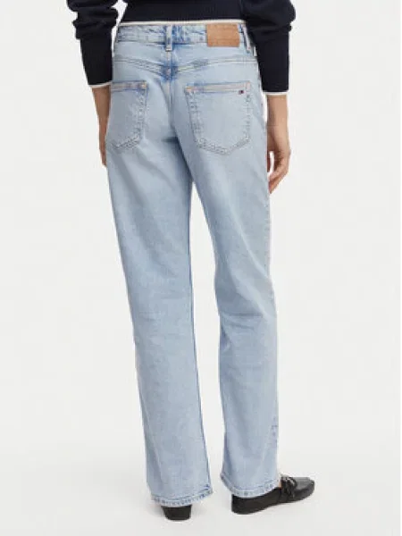 Tommy Jeans straight traperice ženske plava
