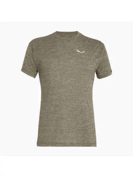 Koszulka Salewa Puez Melange Dry dark olive melange zielona