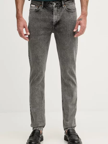 Calvin Klein Jeans blugi slim fit pentru bărbați gri