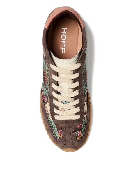 Fűzős virágos sneaker Hoff nyomtatás barna
