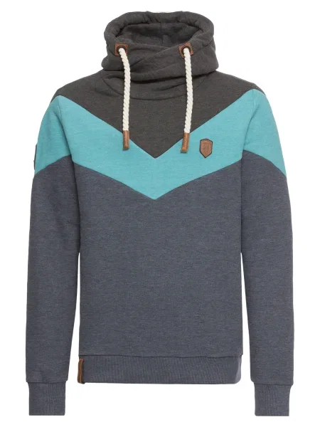 Naketano Tréning póló Kifferboarder vízszín / galambkék / bazaltszürke