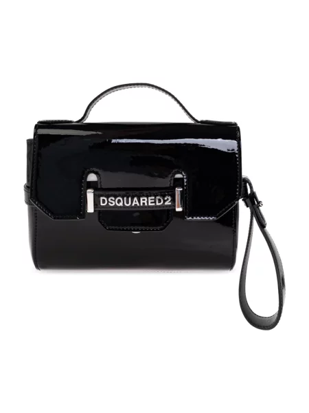 Torebka Dsquared2 z logo czarna