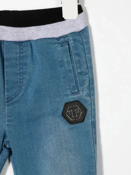 Spodnie dziecięce Philipp Plein niebieskie