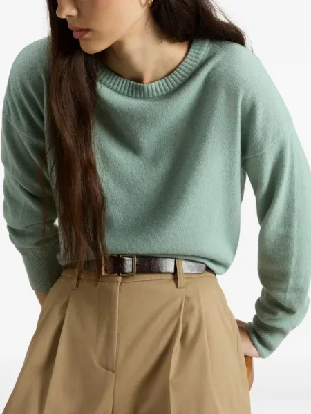 Pulover Woolrich cu decolteu rotund verde