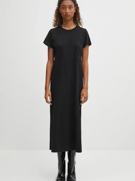 Maison Margiela sukienka midi rozkloszowana czarny