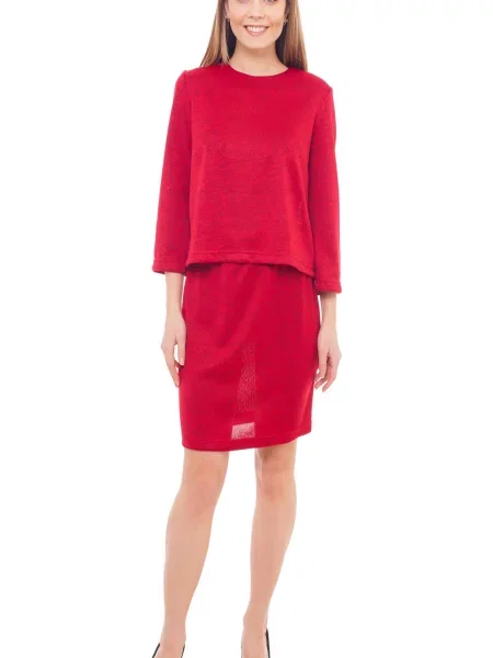 Спідниця міні LadyLike червоний