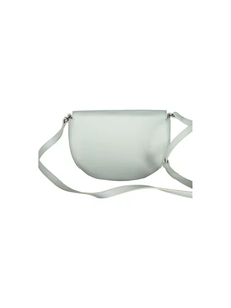 Lniana torebka Calvin Klein miętowa