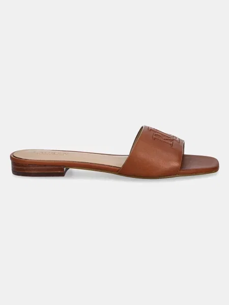 Usnjeni natikači Lauren Ralph Lauren Everley Sld rjava