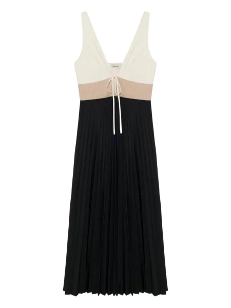 Rochie midi Simkhai plisată până la genunchi de costum negru