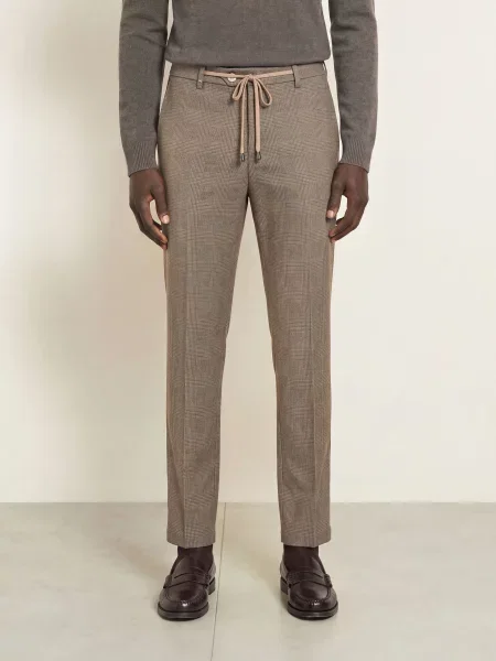 Distretto 12 Kalhoty Carracci York Extra Slim Fit tortora