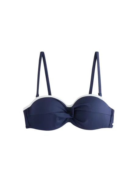 Mint Velvet Sutien costum de baie bleumarin alb