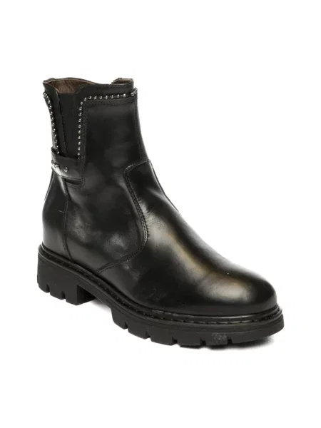 Buty do kostki Nerogiardini skórzane czarne