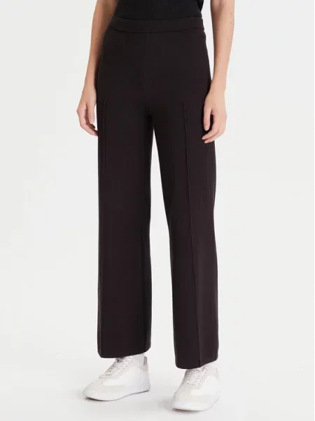 Úpletové kalhoty Calvin Klein černé