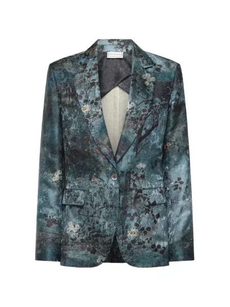 Sacou Pierre-louis Mascia cu model floral cu imagine albastru